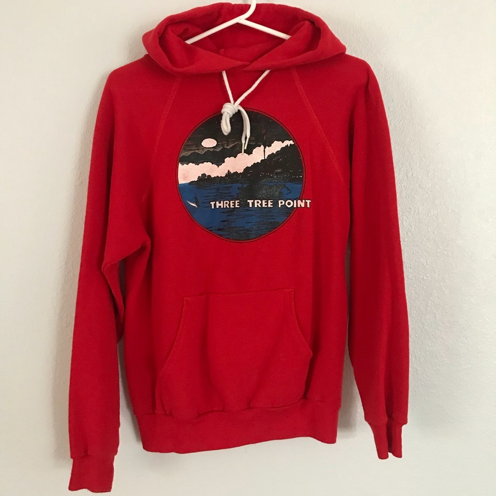 Vintage Three Tree Point Hoodie Sweater Size S.